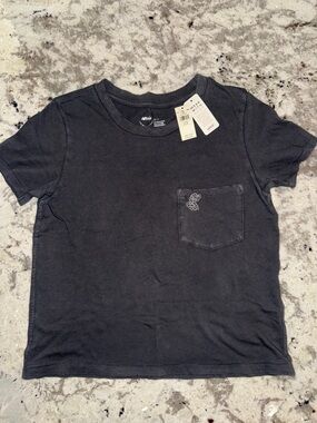 aerie Short Sleeve Pocket Tee with flower detail